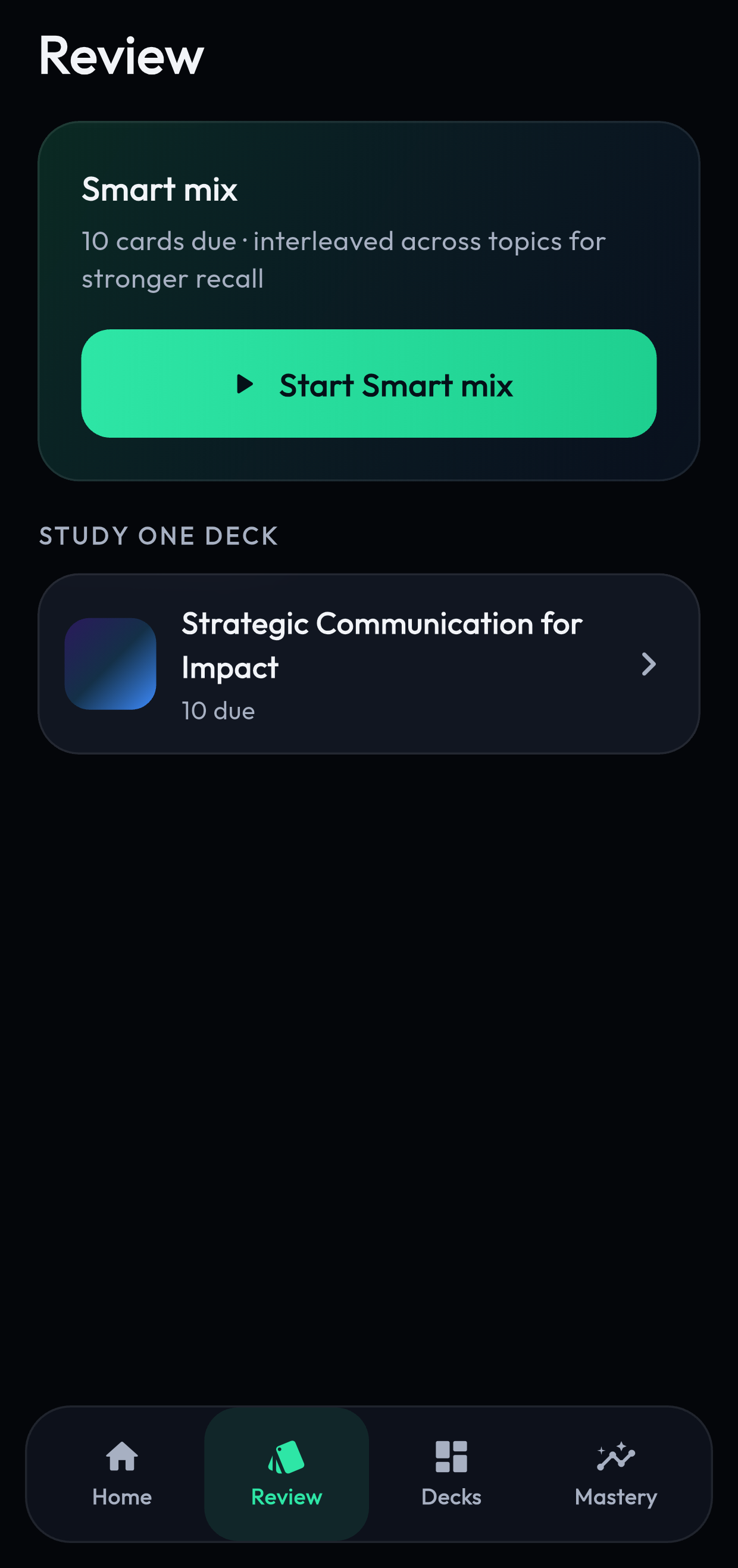 FlashThreads Review Smart mix screen
